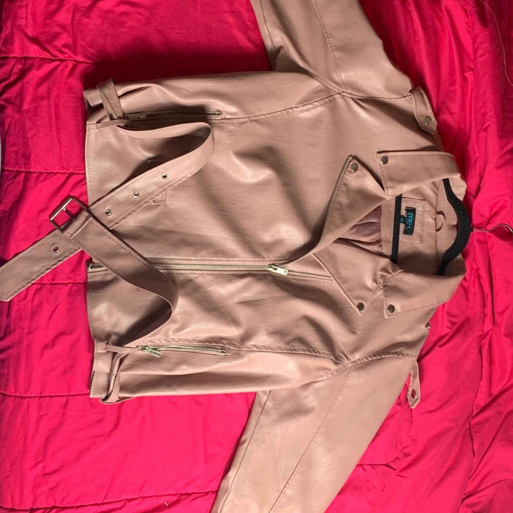 Light pink Leather Coat